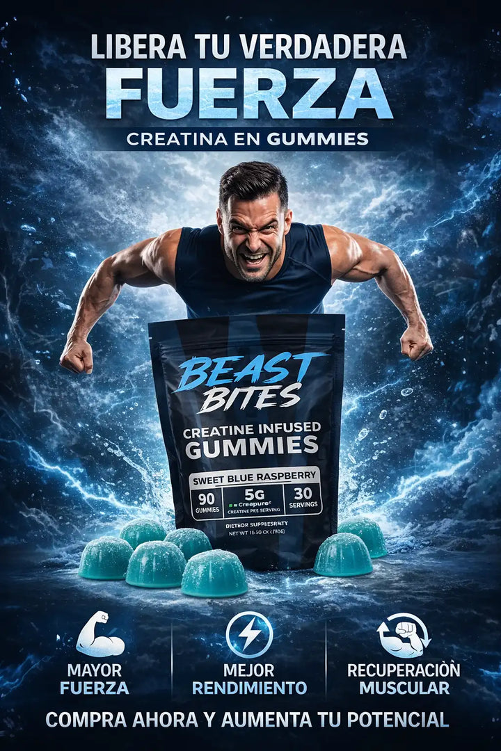 CREATINA EN GOMITAS BEAST BITES + ENVIO GRATIS